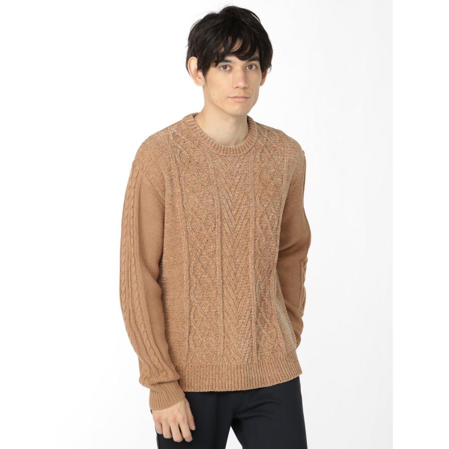 m.f.editorial m.f.エディトリアル ウォッシャブル アラン柄 クルーニット - 画像 (3)