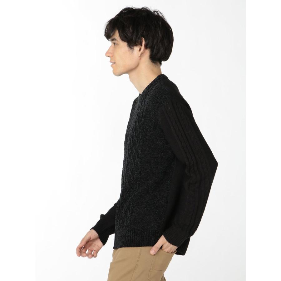 m.f.editorial m.f.エディトリアル ウォッシャブル アラン柄 クルーニット - 画像 (4)