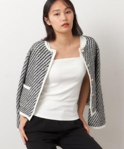 OPAQUE.CLIP ワイドストラップリブキャミソール【ストレッチ洗濯機洗い可】