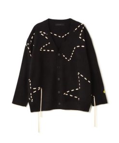 ROYAL FLASH STUD MUFFIN／スタッドマフィン／スターコードステッチワーク カーディガン