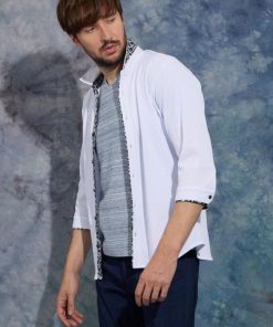 ランダムテレコ７分袖シャツ