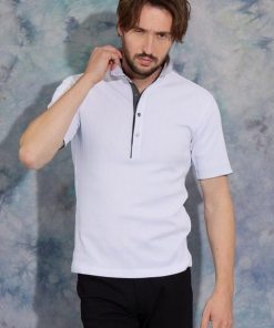 ランダムテレコショートレギュラーカラーポロシャツ