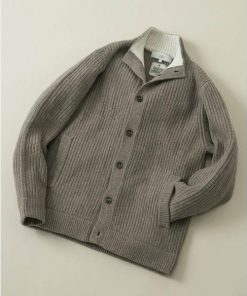 URBAN RESEARCH ROSSO 『XLサイズあり』ハミルトンラムズウールスタンドカラーカーディガン