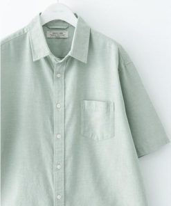 『吸水速乾/接触冷感』リネン混ハーフスリーブシャツ