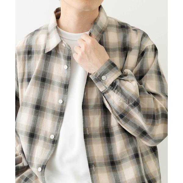 オンブレチェック ロングスリーブシャツ - 画像 (5)
