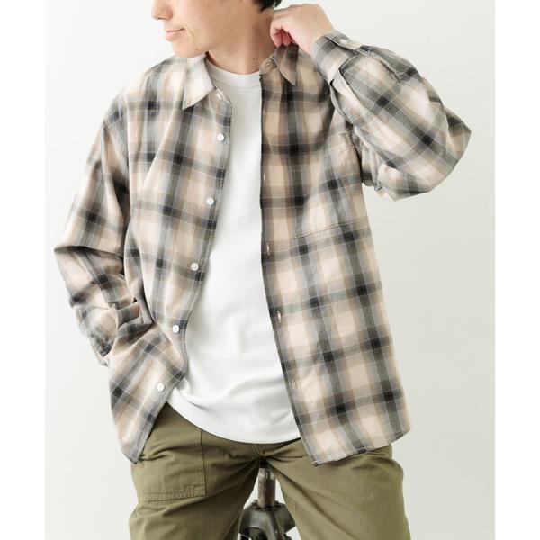 オンブレチェック ロングスリーブシャツ - 画像 (6)