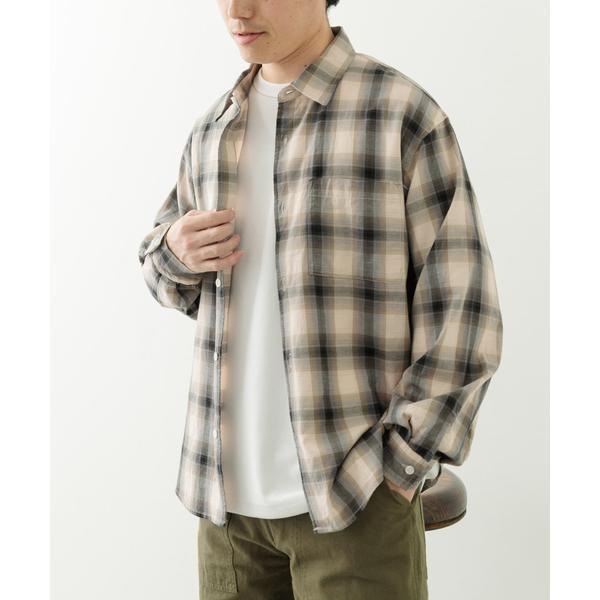 オンブレチェック ロングスリーブシャツ - 画像 (7)