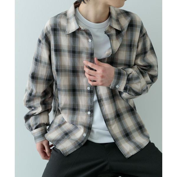 オンブレチェック ロングスリーブシャツ - 画像 (9)