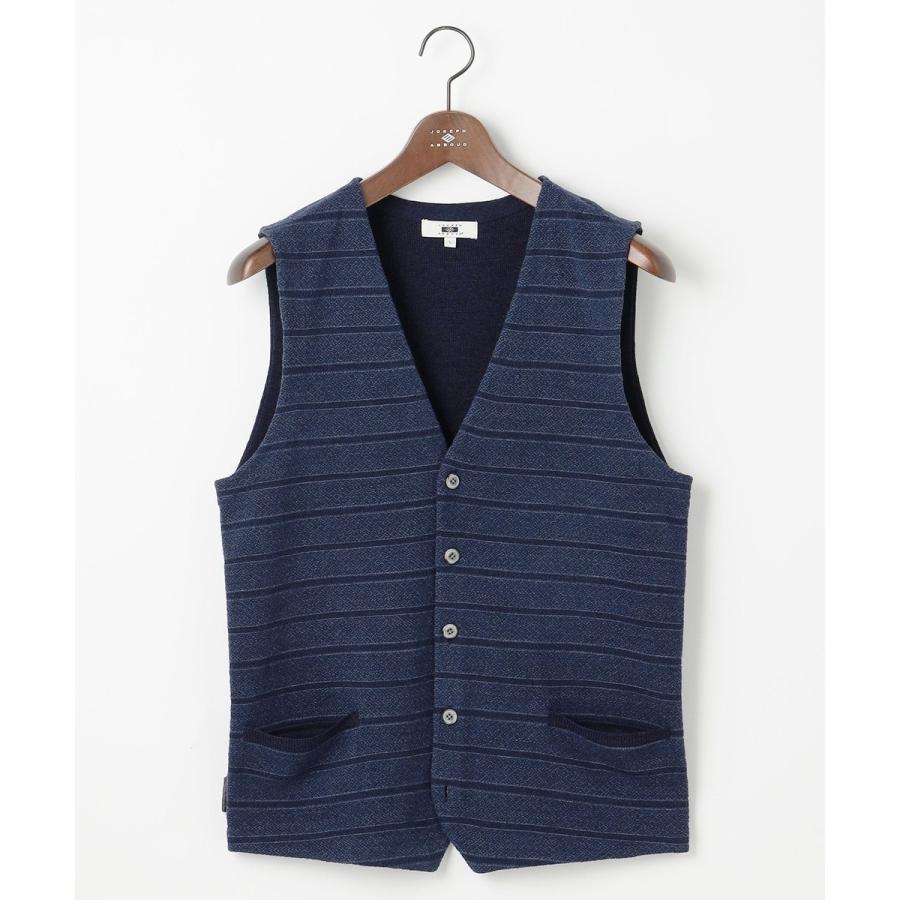 JOSEPH ABBOUD 【洗える/ソフトな肌触り/軽い】シェニールヤーンジャカードニット ベスト - 画像 (2)