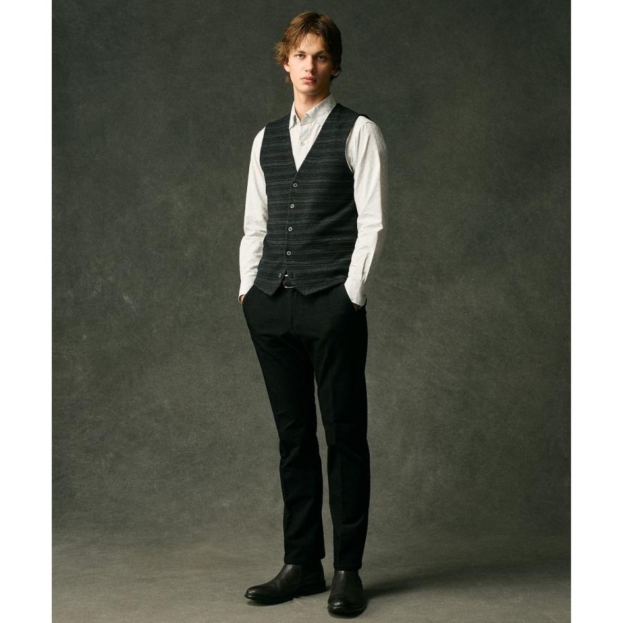 JOSEPH ABBOUD 【洗える/ソフトな肌触り/軽い】シェニールヤーンジャカードニット ベスト - 画像 (4)