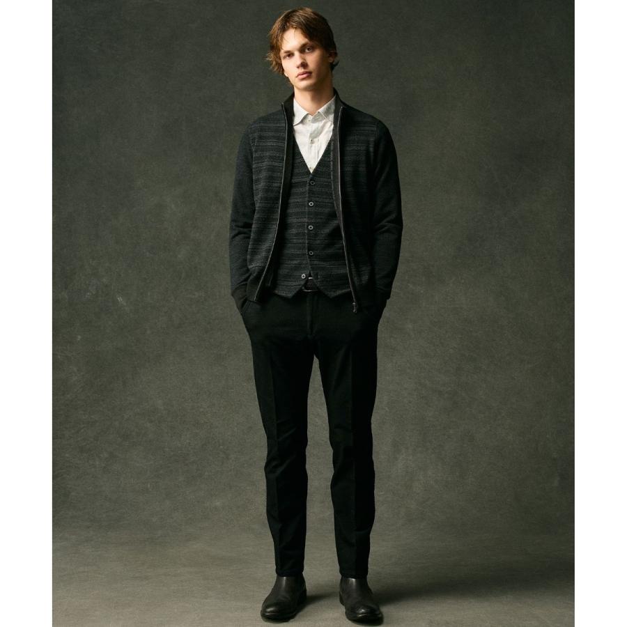 JOSEPH ABBOUD 【洗える/ソフトな肌触り/軽い】シェニールヤーンジャカードニット ベスト - 画像 (5)