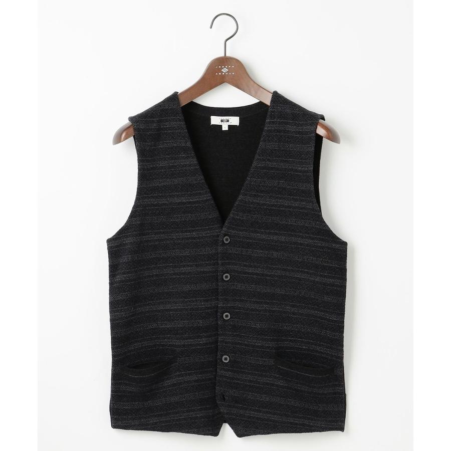 JOSEPH ABBOUD 【洗える/ソフトな肌触り/軽い】シェニールヤーンジャカードニット ベスト - 画像 (6)