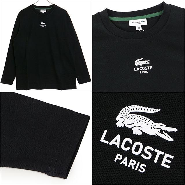 LACOSTE ラコステ PARISロゴヘビーオンスTシャツ TH9396-99-031 FW24 メンズ トップス カットソー 長袖 BLACK 正規取扱店 - 画像 (3)