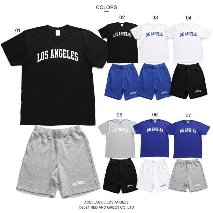 ACEFLAG ACE FLAG 上下セット 半袖 ブランド Tシャツ LA ハーフパンツ 大きいサイズ エースフラッグ セットアップ スウェット シンプル Los Angeles ロサンゼルス b系 - 画像 (9)