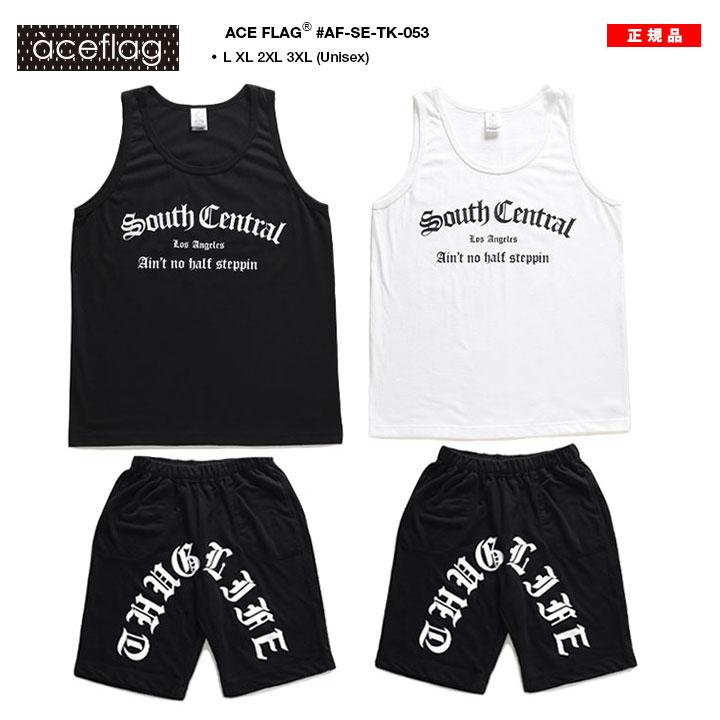 ACEFLAG ACE FLAG 上下セット 半袖 Tシャツ ハーフパンツ 大きいサイズ エースフラッグ セットアップ South Central サウスセントラル THUG LIFE サグライフ 2Pac b系 - 画像 (3)