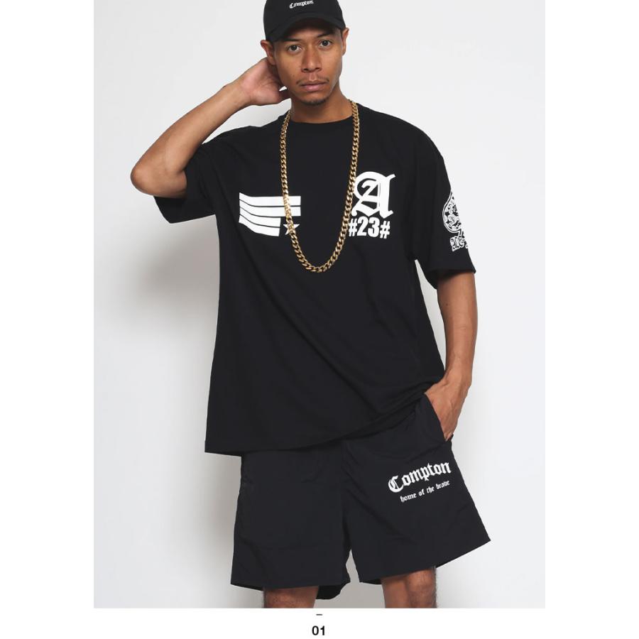 ACEFLAG ACE FLAG 上下セット 半袖 ブランド Tシャツ ハーフパンツ 上下 黒 大きいサイズ エースフラッグ セットアップ ナイロン 国旗 Aロゴ ハッシュタグ b系 - 画像 (7)