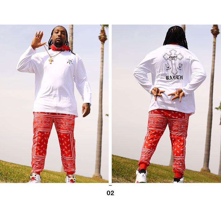 ACEFLAG ACE FLAG 上下セット 長袖 ブランド Tシャツ ロンT ロングパンツ 大きいサイズ エースフラッグ セットアップ ジャージ おしゃれ 2Pac 十字架 クロス b系 - 画像 (6)