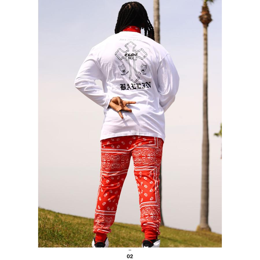 ACEFLAG ACE FLAG 上下セット 長袖 ブランド Tシャツ ロンT ロングパンツ 大きいサイズ エースフラッグ セットアップ ジャージ おしゃれ 2Pac 十字架 クロス b系 - 画像 (8)