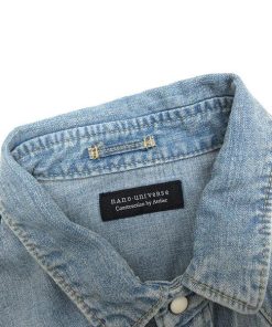 a■ナノユニバース/nano universe スナップボタン 長袖デニムシャツ/ウェスタンシャツ【L】デニム/MENS/91【中古】
