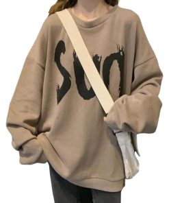 ウスデ カワイイ ゆったりサイズ プルオーバー 長袖 だる着 トレーナー レディース トップス チュニック(キャメルブラウン,  L)