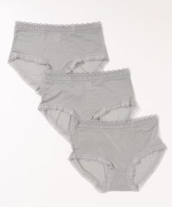 Lace Ladies ショーツ 同色3枚組 キャットレース ビスコース レディースショーツ