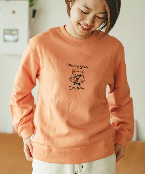 gym master トレーナー スウェット Healing Smile スウェットシャツ メンズ レディース - 画像 (4)
