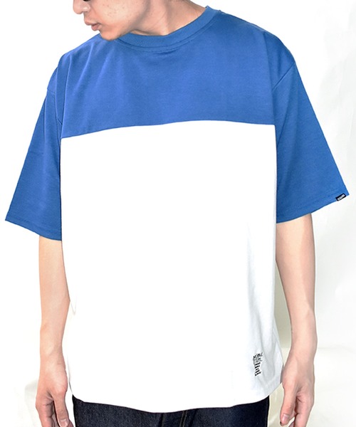 DOUBLE STEAL tシャツ バイカラー 5分袖Tシャツ メンズ レディース - 画像 (4)