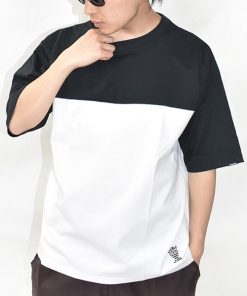 DOUBLE STEAL tシャツ バイカラー 5分袖Tシャツ メンズ レディース