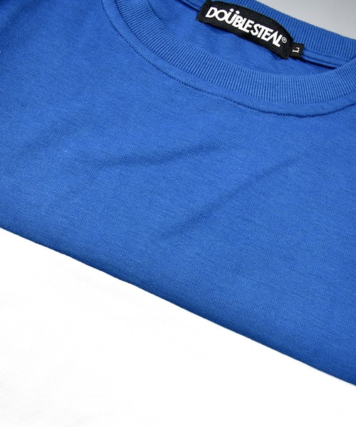 DOUBLE STEAL tシャツ バイカラー 5分袖Tシャツ メンズ レディース - 画像 (6)