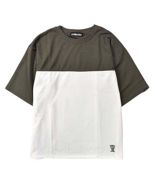 DOUBLE STEAL tシャツ バイカラー 5分袖Tシャツ メンズ レディース - 画像 (9)