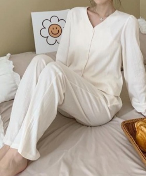 パジャマ ルームウェア インナーキャミ付き・ナイトセットアップ レディース - 画像 (2)