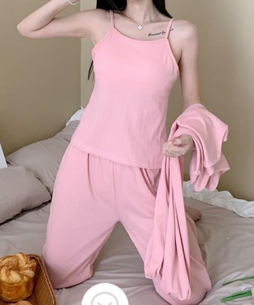 パジャマ ルームウェア インナーキャミ付き・ナイトセットアップ レディース - 画像 (4)