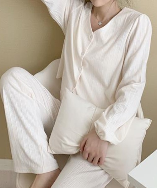 パジャマ ルームウェア インナーキャミ付き・ナイトセットアップ レディース - 画像 (5)