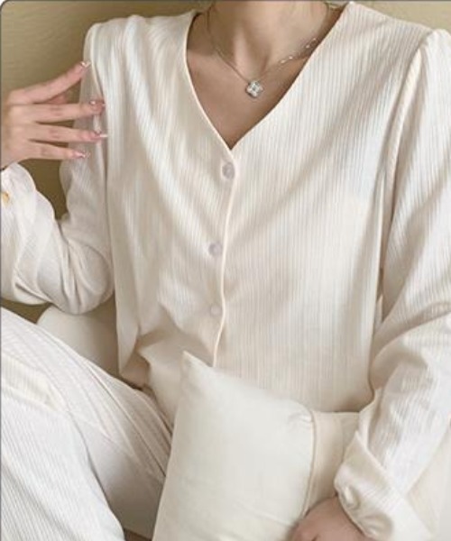 パジャマ ルームウェア インナーキャミ付き・ナイトセットアップ レディース - 画像 (6)