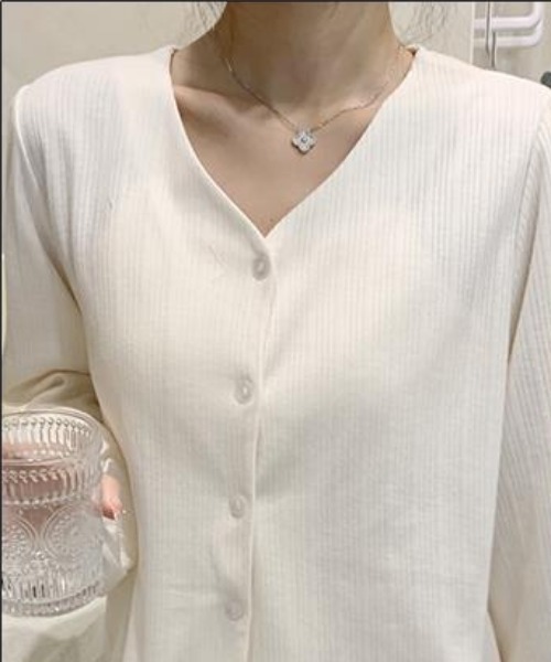 パジャマ ルームウェア インナーキャミ付き・ナイトセットアップ レディース - 画像 (7)