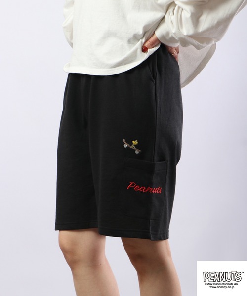 PEANUTS スウェットパンツ ジャージ スヌーピー ミニ裏毛 スウェット ハーフパンツ レディース メンズ - 画像 (6)