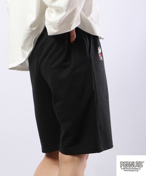 PEANUTS スウェットパンツ ジャージ スヌーピー ミニ裏毛 スウェット ハーフパンツ レディース メンズ - 画像 (7)