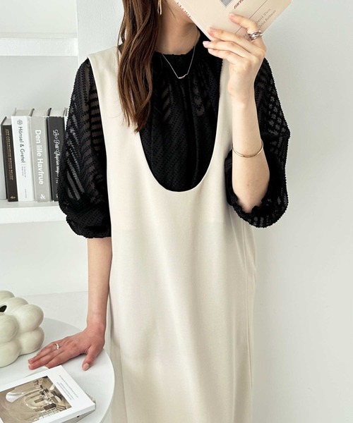 GeeRA ジャンパースカート 春にぴったり!楽ちん!ストレッチ前後2WAYジャンパースカート - 画像 (9)