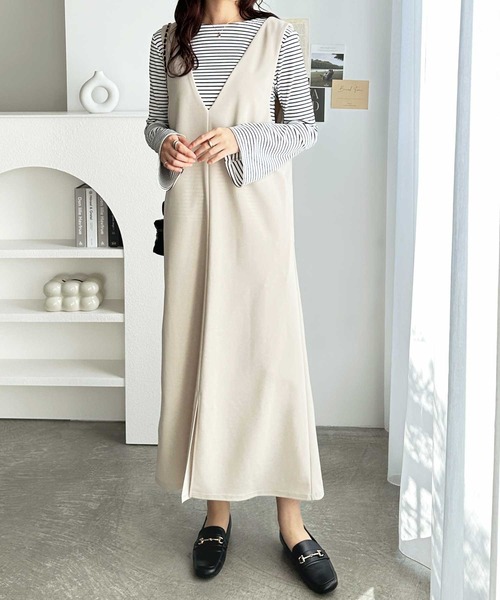 GeeRA ジャンパースカート 春にぴったり!楽ちん!ストレッチ前後2WAYジャンパースカート - 画像 (7)