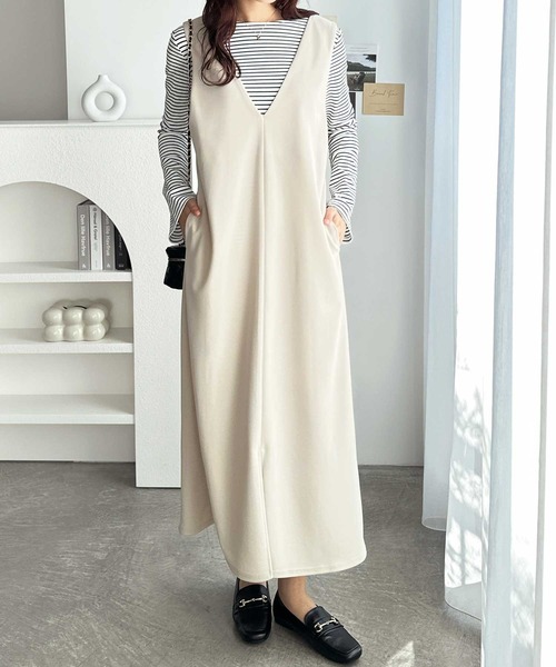 GeeRA ジャンパースカート 春にぴったり!楽ちん!ストレッチ前後2WAYジャンパースカート - 画像 (8)