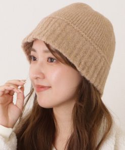 Lace Ladies 帽子 ハット ケーブル柄ベーシックニットバケットハット レディース