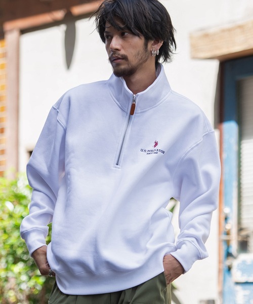 U.S. POLO ASSN. トレーナー スウェット 「U.S. ASSN/ユーエスポロアッスン」裏起毛ハーフジップ長袖スウェット メンズ レディース - 画像 (4)
