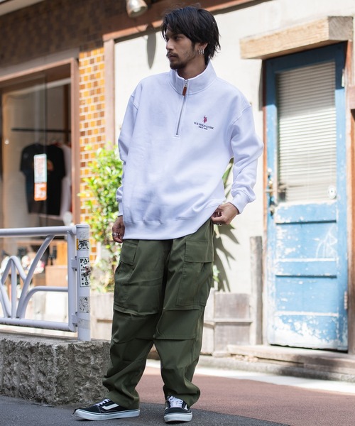 U.S. POLO ASSN. トレーナー スウェット 「U.S. ASSN/ユーエスポロアッスン」裏起毛ハーフジップ長袖スウェット メンズ レディース - 画像 (5)