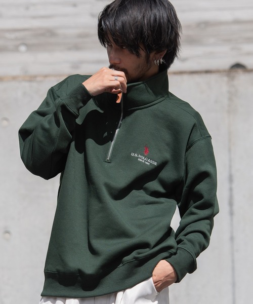 U.S. POLO ASSN. トレーナー スウェット 「U.S. ASSN/ユーエスポロアッスン」裏起毛ハーフジップ長袖スウェット メンズ レディース - 画像 (8)