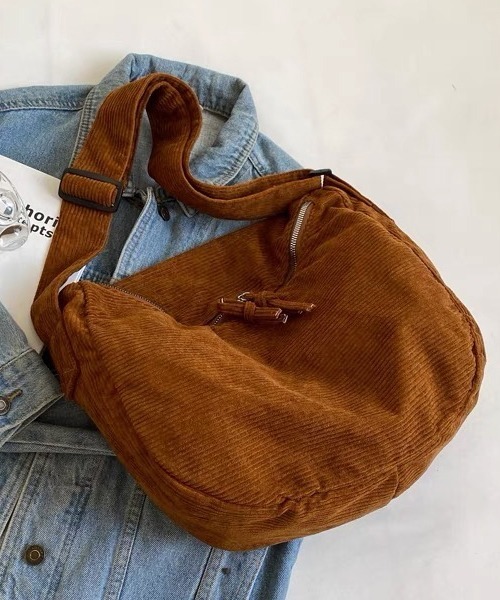 ad thie ウエストポーチ ウエストバッグ コーデュロイ ショルダーバッグ レディース - 画像 (7)