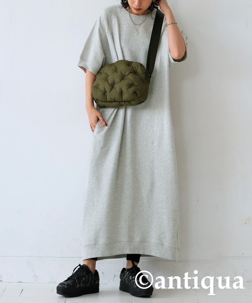 antiqua ワンピース 裏毛半袖ワンピース - 画像 (4)