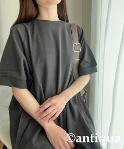 antiqua ワンピース 裏毛半袖ワンピース