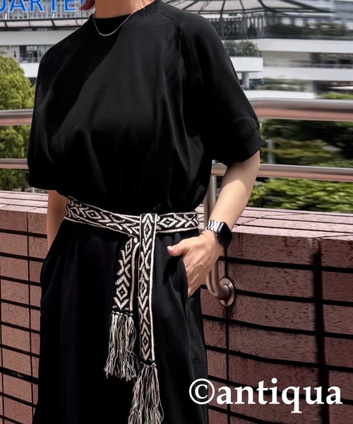 antiqua ワンピース 裏毛半袖ワンピース - 画像 (7)