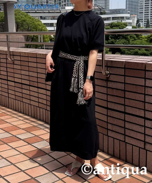 antiqua ワンピース 裏毛半袖ワンピース - 画像 (8)