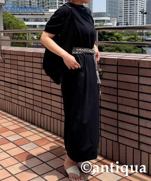 antiqua ワンピース 裏毛半袖ワンピース - 画像 (9)